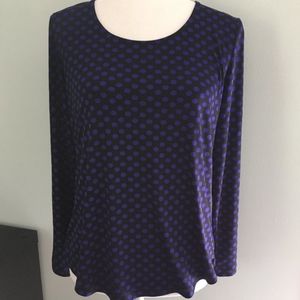 Chico's Purple Polka Dot Top